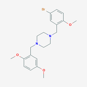 molecular formula C21H27BrN2O3 B6130559 1-(5-bromo-2-methoxybenzyl)-4-(2,5-dimethoxybenzyl)piperazine 