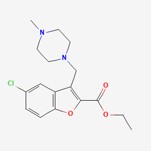 ethyl 5-chloro-3-[(4-methyl-1-piperazinyl)methyl]-1-benzofuran-2-carboxylate