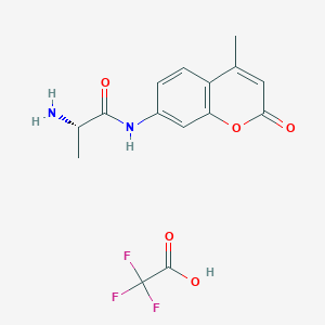 molecular formula C13H14N2O3*CF3CO2H B613059 (S)-2-Amino-N-(4-methyl-2-oxo-2H-chromen-7-yl)propanamide 2,2,2-trifluoroacetate CAS No. 96594-10-4