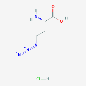 molecular formula C4H9ClN4O2 B613060 (S)-2-Amino-4-azidobutanoic acid hydrochloride CAS No. 942518-29-8