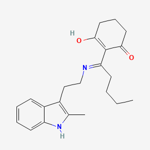 molecular formula C22H28N2O2 B6130604 2-(1-{[2-(2-methyl-1H-indol-3-yl)ethyl]amino}pentylidene)cyclohexane-1,3-dione 
