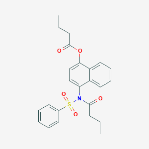 molecular formula C24H25NO5S B6130620 4-[butyryl(phenylsulfonyl)amino]-1-naphthyl butyrate 