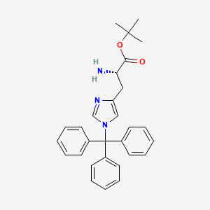 molecular formula C29H31N3O2 B613063 Tert-butyl (2S)-2-amino-3-(1-tritylimidazol-4-yl)propanoate CAS No. 304698-96-2
