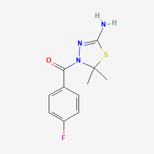 molecular formula C11H12FN3OS B6130635 4-(4-fluorobenzoyl)-5,5-dimethyl-4,5-dihydro-1,3,4-thiadiazol-2-amine 
