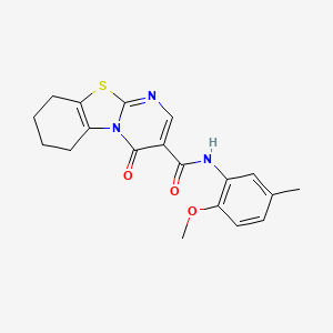 molecular formula C19H19N3O3S B6130652 N-(2-methoxy-5-methylphenyl)-4-oxo-6,7,8,9-tetrahydro-4H-pyrimido[2,1-b][1,3]benzothiazole-3-carboxamide 