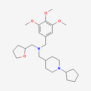 molecular formula C26H42N2O4 B6130654 1-(1-cyclopentyl-4-piperidinyl)-N-(tetrahydro-2-furanylmethyl)-N-(3,4,5-trimethoxybenzyl)methanamine 