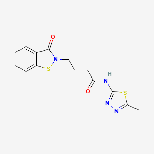 N-(5-methyl-1,3,4-thiadiazol-2-yl)-4-(3-oxo-1,2-benzisothiazol-2(3H)-yl)butanamide
