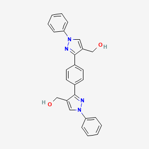 molecular formula C26H22N4O2 B6130690 [1,4-phenylenebis(1-phenyl-1H-pyrazole-3,4-diyl)]dimethanol 