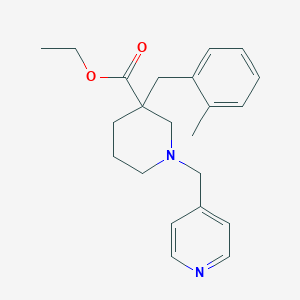 molecular formula C22H28N2O2 B6130691 ethyl 3-(2-methylbenzyl)-1-(4-pyridinylmethyl)-3-piperidinecarboxylate 