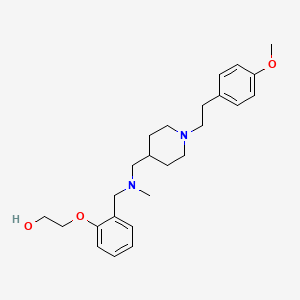 molecular formula C25H36N2O3 B6130694 2-(2-{[({1-[2-(4-methoxyphenyl)ethyl]-4-piperidinyl}methyl)(methyl)amino]methyl}phenoxy)ethanol 