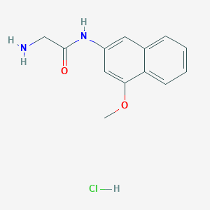 molecular formula C13H15ClN2O2 B613070 甘氨酸4-甲氧基-β-萘酰胺盐酸盐 CAS No. 201930-16-7