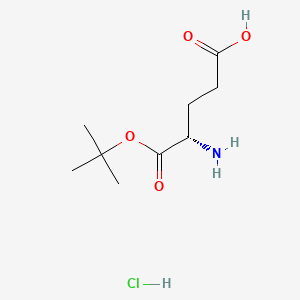 molecular formula C9H18ClNO4 B613071 (S)-4-Amino-5-(tert-butoxy)-5-oxopentanoic acid hydrochloride CAS No. 144313-55-3