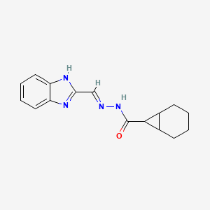 molecular formula C16H18N4O B6130728 N'-(1H-benzimidazol-2-ylmethylene)bicyclo[4.1.0]heptane-7-carbohydrazide 