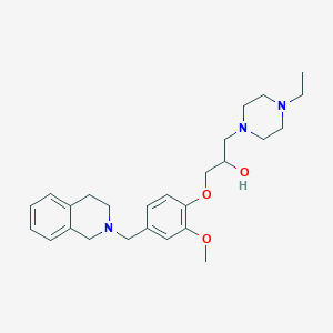 molecular formula C26H37N3O3 B6130745 1-[4-(3,4-dihydro-2(1H)-isoquinolinylmethyl)-2-methoxyphenoxy]-3-(4-ethyl-1-piperazinyl)-2-propanol 