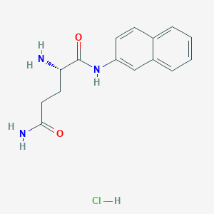 molecular formula C15H18ClN3O2 B613075 (S)-2-Amino-N1-(naphthalen-2-yl)pentanediamide hydrochloride CAS No. 201988-95-6