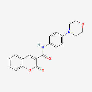 N-[4-(4-morpholinyl)phenyl]-2-oxo-2H-chromene-3-carboxamide