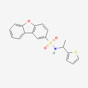 N-[1-(2-thienyl)ethyl]dibenzo[b,d]furan-2-sulfonamide