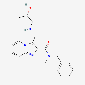 molecular formula C20H24N4O2 B6130786 N-benzyl-3-{[(2-hydroxypropyl)amino]methyl}-N-methylimidazo[1,2-a]pyridine-2-carboxamide 