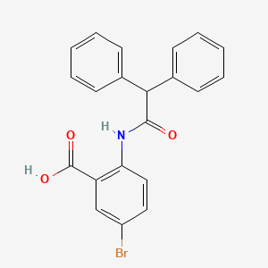 molecular formula C21H16BrNO3 B6130789 5-bromo-2-[(diphenylacetyl)amino]benzoic acid 