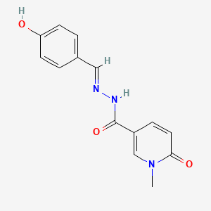 N'-(4-hydroxybenzylidene)-1-methyl-6-oxo-1,6-dihydro-3-pyridinecarbohydrazide