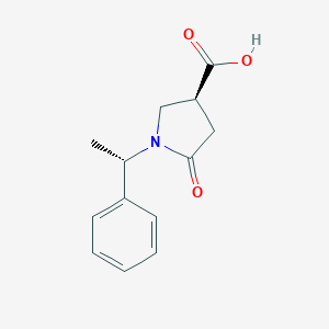 molecular formula C13H15NO3 B061308 (3S)-5-氧代-1-[(1S)-1-苯乙基]吡咯烷-3-羧酸 CAS No. 173340-19-7