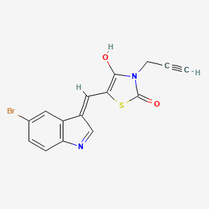 5-[(Z)-(5-bromoindol-3-ylidene)methyl]-4-hydroxy-3-prop-2-ynyl-1,3-thiazol-2-one