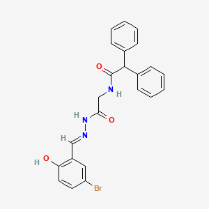 N-{2-[2-(5-bromo-2-hydroxybenzylidene)hydrazino]-2-oxoethyl}-2,2-diphenylacetamide