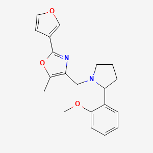 molecular formula C20H22N2O3 B6130864 2-(3-furyl)-4-{[2-(2-methoxyphenyl)-1-pyrrolidinyl]methyl}-5-methyl-1,3-oxazole 