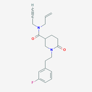 molecular formula C20H23FN2O2 B6130866 N-allyl-1-[2-(3-fluorophenyl)ethyl]-6-oxo-N-2-propyn-1-yl-3-piperidinecarboxamide 