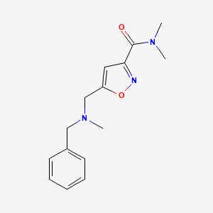 molecular formula C15H19N3O2 B6130875 5-{[benzyl(methyl)amino]methyl}-N,N-dimethyl-3-isoxazolecarboxamide 