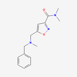 5-[[benzyl(methyl)amino]methyl]-N,N-dimethyl-1,2-oxazole-3-carboxamide