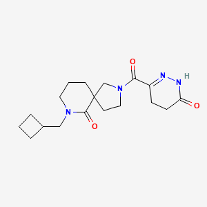 molecular formula C18H26N4O3 B6130878 7-(cyclobutylmethyl)-2-[(6-oxo-1,4,5,6-tetrahydro-3-pyridazinyl)carbonyl]-2,7-diazaspiro[4.5]decan-6-one 
