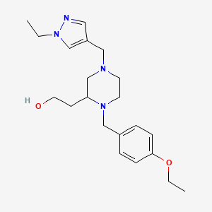 2-{1-(4-ethoxybenzyl)-4-[(1-ethyl-1H-pyrazol-4-yl)methyl]-2-piperazinyl}ethanol