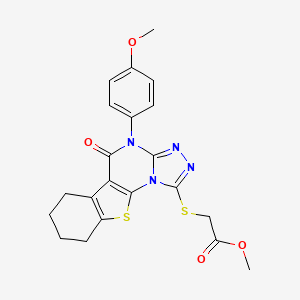 methyl {[4-(4-methoxyphenyl)-5-oxo-4,5,6,7,8,9-hexahydro[1]benzothieno[3,2-e][1,2,4]triazolo[4,3-a]pyrimidin-1-yl]thio}acetate
