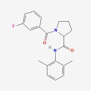 N-(2,6-dimethylphenyl)-1-(3-fluorobenzoyl)prolinamide