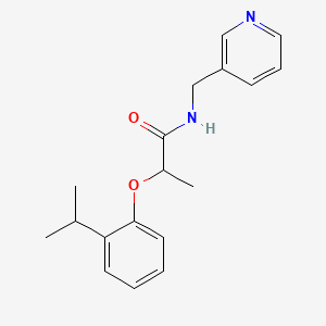 molecular formula C18H22N2O2 B6130901 2-(2-isopropylphenoxy)-N-(3-pyridinylmethyl)propanamide 