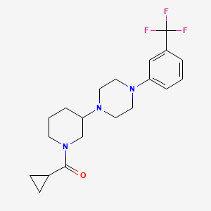 molecular formula C20H26F3N3O B6130939 1-[1-(cyclopropylcarbonyl)-3-piperidinyl]-4-[3-(trifluoromethyl)phenyl]piperazine 