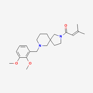 molecular formula C22H32N2O3 B6130948 7-(2,3-dimethoxybenzyl)-2-(3-methyl-2-butenoyl)-2,7-diazaspiro[4.5]decane 