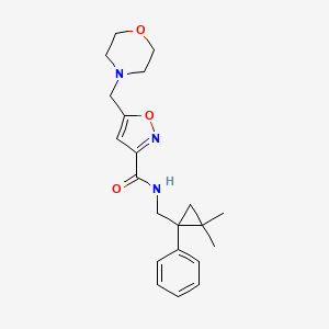 molecular formula C21H27N3O3 B6131004 N-[(2,2-dimethyl-1-phenylcyclopropyl)methyl]-5-(4-morpholinylmethyl)-3-isoxazolecarboxamide 