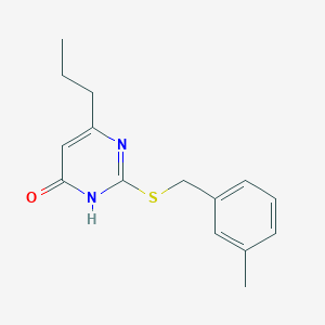 molecular formula C15H18N2OS B6131035 2-[(3-methylbenzyl)thio]-6-propyl-4(3H)-pyrimidinone 