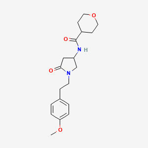 molecular formula C19H26N2O4 B6131050 N-{1-[2-(4-methoxyphenyl)ethyl]-5-oxo-3-pyrrolidinyl}tetrahydro-2H-pyran-4-carboxamide 