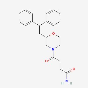molecular formula C22H26N2O3 B6131060 4-[2-(2,2-diphenylethyl)-4-morpholinyl]-4-oxobutanamide 