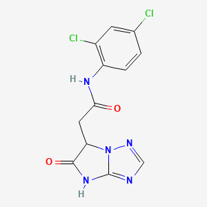 molecular formula C12H9Cl2N5O2 B6131070 N-(2,4-dichlorophenyl)-2-(5-oxo-5,6-dihydro-4H-imidazo[1,2-b][1,2,4]triazol-6-yl)acetamide 