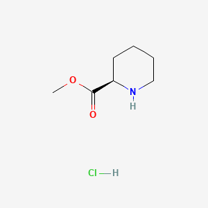 molecular formula C7H14ClNO2 B613108 (R)-Piperidine-2-carboxylic acid methyl ester hydrochloride CAS No. 18650-38-9
