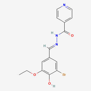 N'-(3-bromo-5-ethoxy-4-hydroxybenzylidene)isonicotinohydrazide