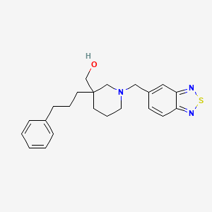 molecular formula C22H27N3OS B6131089 [1-(2,1,3-benzothiadiazol-5-ylmethyl)-3-(3-phenylpropyl)-3-piperidinyl]methanol 