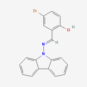 molecular formula C19H13BrN2O B6131098 4-bromo-2-[(9H-carbazol-9-ylimino)methyl]phenol 