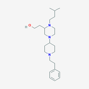 molecular formula C24H41N3O B6131104 2-{1-(3-methylbutyl)-4-[1-(2-phenylethyl)-4-piperidinyl]-2-piperazinyl}ethanol 