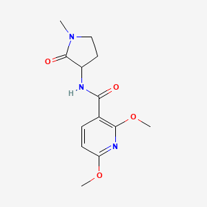 molecular formula C13H17N3O4 B6131111 2,6-dimethoxy-N-(1-methyl-2-oxo-3-pyrrolidinyl)nicotinamide 