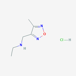 molecular formula C6H12ClN3O B6131112 N-[(4-methyl-1,2,5-oxadiazol-3-yl)methyl]ethanamine 